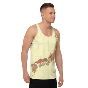 Geological Map of Japan, Geology Hand Sewn Unisex Tank Top - Fossil Daddy